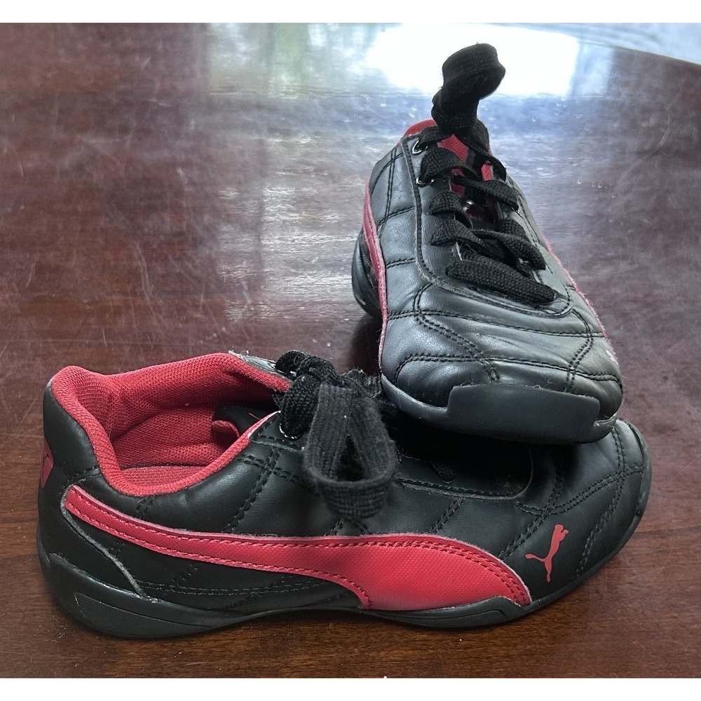 PUMA Youth Black Red Speedcat Lace Up Shoes Athletic Sneakers US Size 12